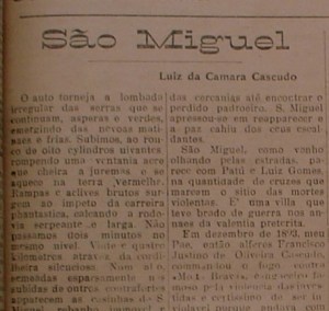Cascudo em São Miguel-1934a