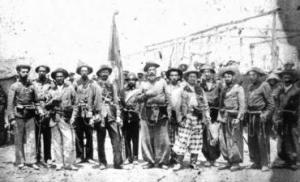 Soldats de l'armée brésilienne du 38e bataillon d'infanterie pendant la Guerre de Canudos