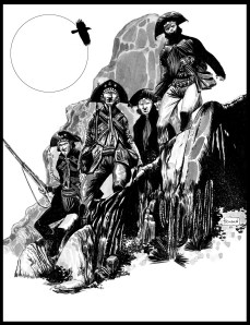 Dessin stylisé d'un groupe de Cangaceiros - Source - http://www.erepublik.com