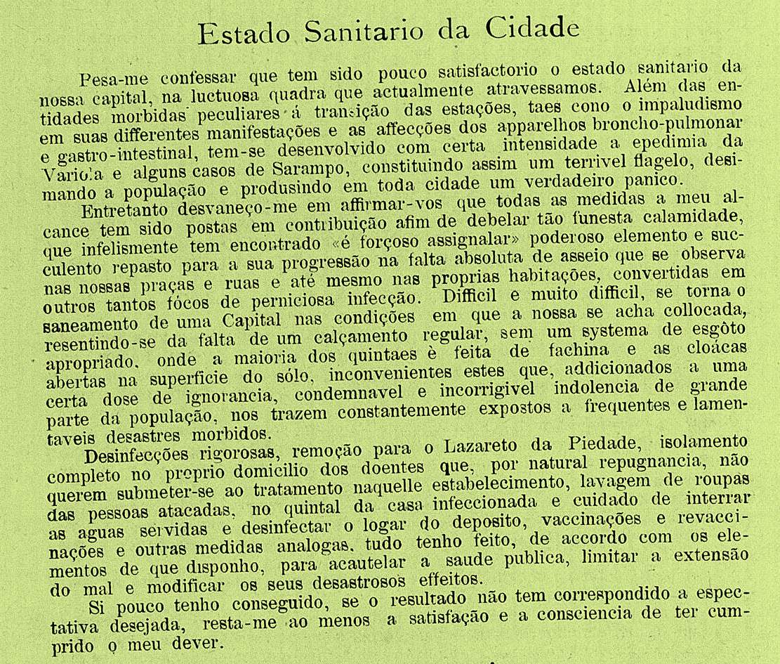 Quadro desolador de Natal, na opinião do Dr. Manoel Segundo Wanderley