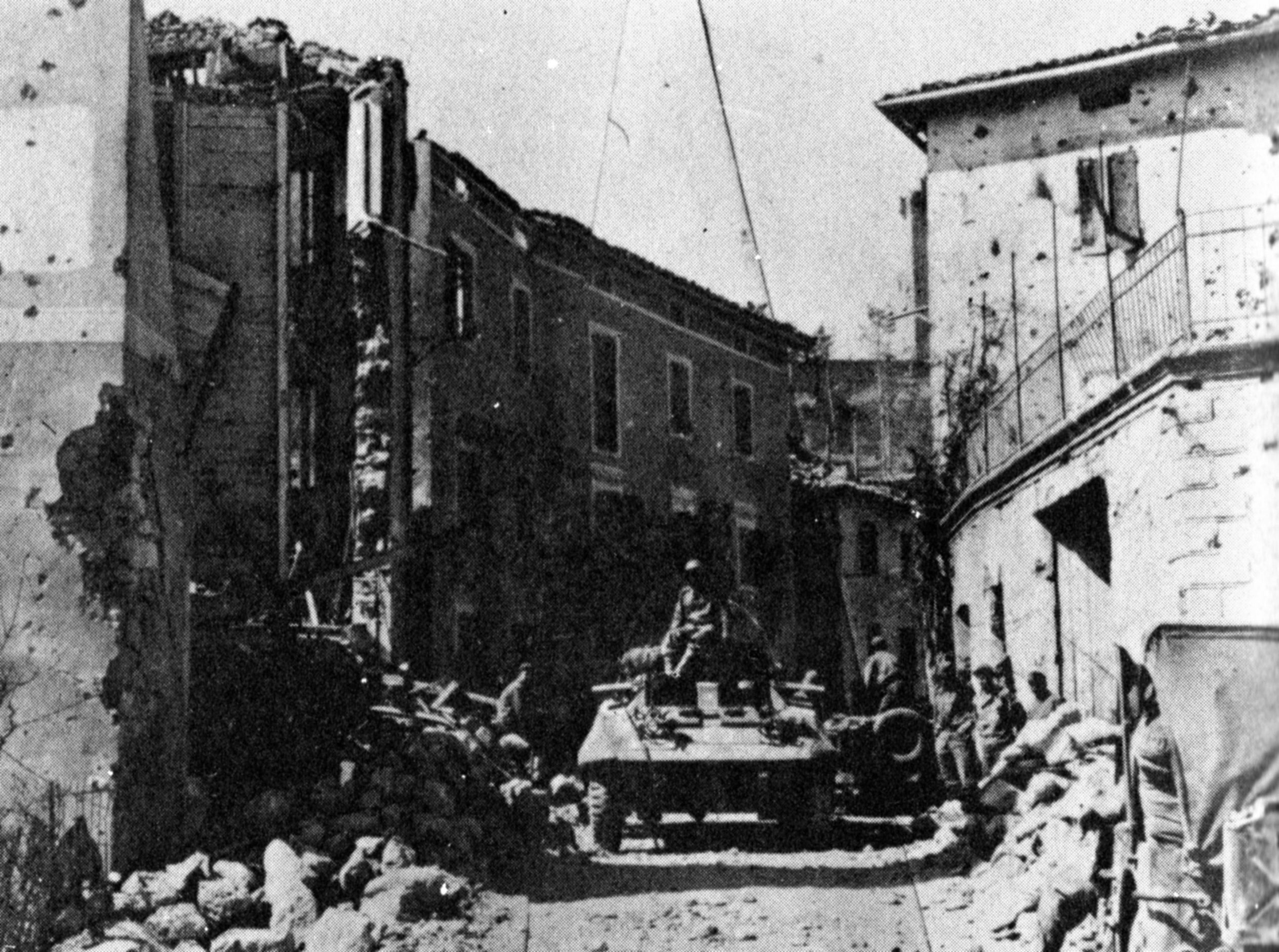 La distruzione avvenuta nel Montese