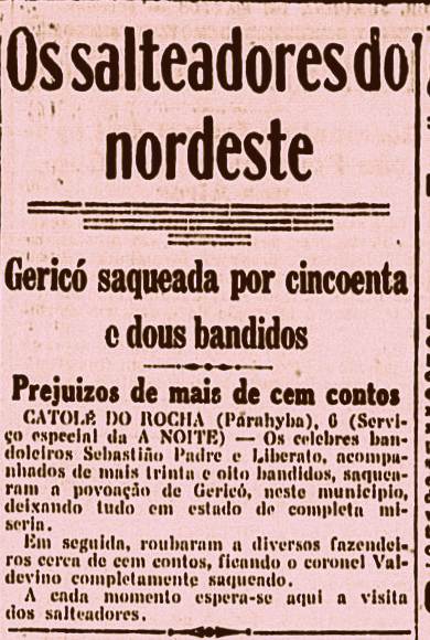 Nota sobre o ataque a Jericó, Paraíba