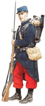 Legionário de 2ª Classe do Batalhão C do 2° Regimento de Marcha em outubro de 1914 - Fonte - http://www.tropasdeelite.xpg.com.br/