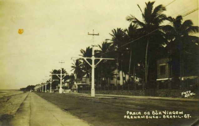 Praia de Boa Viagem na década de 1920.