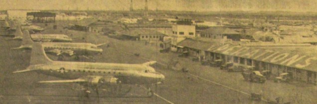 Quadrimotores de transporte, do Air Transport Command, pousados em Natal