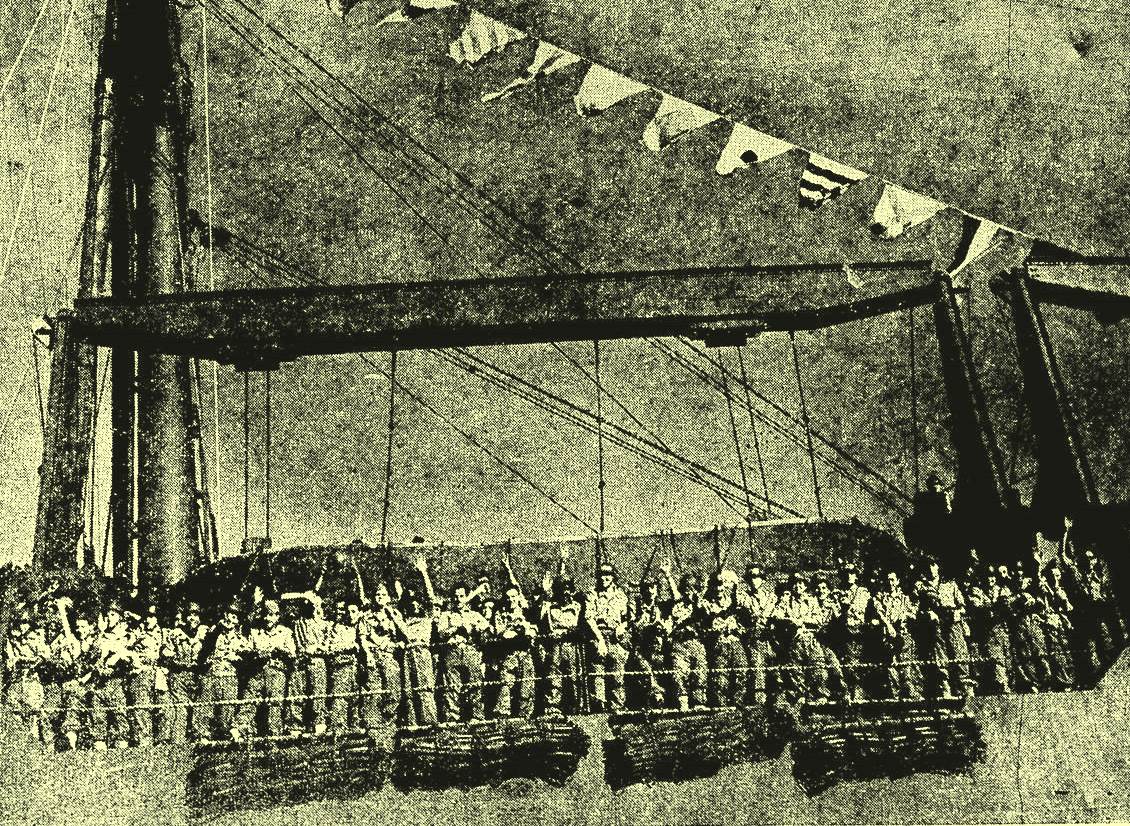 Momento antes do desembarque, só alegria pelo retorno. Logo viriam as decepções para muitos pracinhas