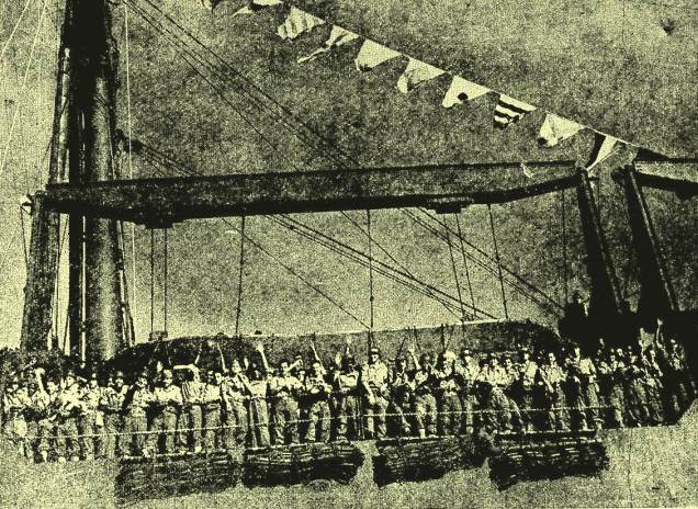 Momento antes do desembarque, só alegria pelo retorno. Logo viriam as decepções para muitos pracinhas