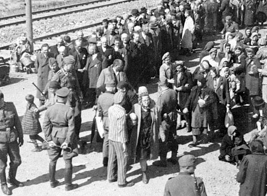 Chegada de prisioneiros ao campo - Fonte - en.auschwitz.org