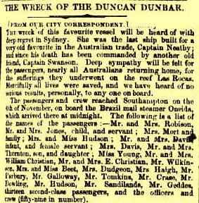 Destruição do Duncan Dumbar no jornal australiano The Sidney Morning Herald
