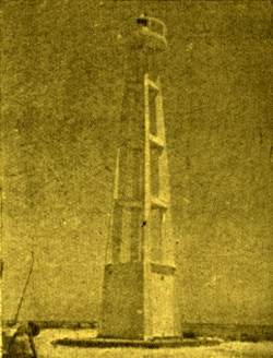 Base de farol erguida em 1934.