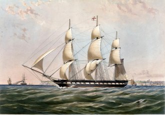 Outra imagem do Duncan Dumbar realizada por T.G. Dutton e em exposição no Royal Museums Greenwich, de  Londres - Fonte -  httpwww.19thcenturyshipportraitsinprints.com
