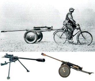 Bicicleta suíça para artilharia pesada