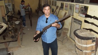 Rifle Winchester 44 que teria pertencido a um dos cangaceiro do grupo de Antonio Silvino.