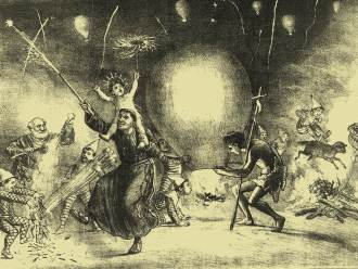 A apresentação teatral de 25 de dezembro de 1886 terminou com fogos e balões, quase uma festa junina.