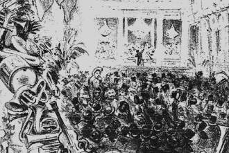 As imagens que aqui apresentam teatros e peças teatrais do século XIX, são da coleção da Biblioteca Nacional, mas servem apenas de caráter ilustrativo. Nenhuma delas mostra teatros em Natal no século XIX.