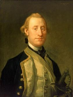 Capitão Sir Alexander Schomberg, avô do capitão do HMS Cormorant. Quadro de Willian Hogarth - Fonte - es.wahooart.com