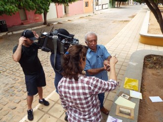 Antônio Antas sendo entrevistado