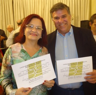 Junto a amiga Dione Maria Caldas Xavier