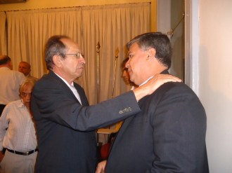 Junto ao Presidente da Academia Norte riograndense de Letras, o advogado e escritor Diógenes da Cunha Lima.