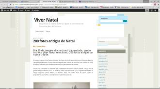 Página inicia das "200 fotos antigas de Natal"
