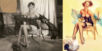  Foto e pintura de Gil Elvgren 