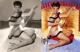  Foto e pintura de Gil Elvgren 