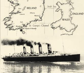 LOcal do afundamento do Lusitânia