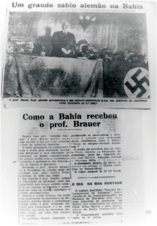 Estado da Bahia noticia a visita de Ludolph Brauer, da Universidade de Hamburgo, a Salvador em 1935