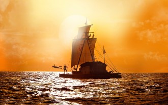 Uma recente película cinematográfica reproduziu a história da expedição Kon Tiki - Fonte -  httpwww.showfilmfirst.com