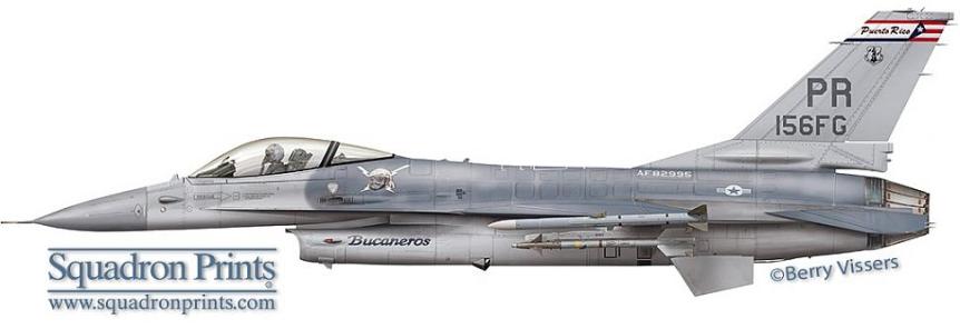 F-16 do 198th Fighter Squadron que esteve em Natal em 1995