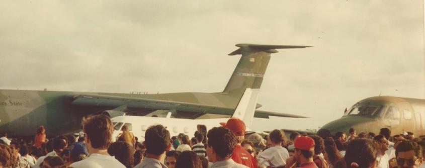 Grande movimento de pessoas.