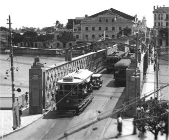 Recife, Ponte da Boa Vista, primeira metade do século XX - Fonte - www.luizberto.com