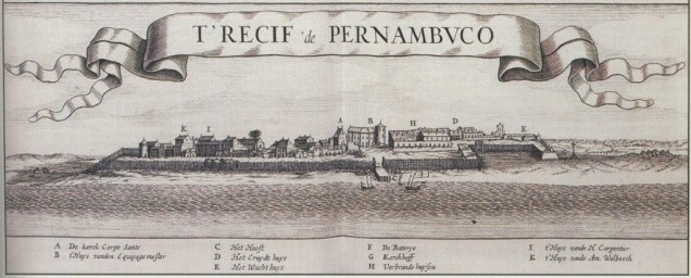 Vista do Recife - 1630-1631 - Johannes de Laet